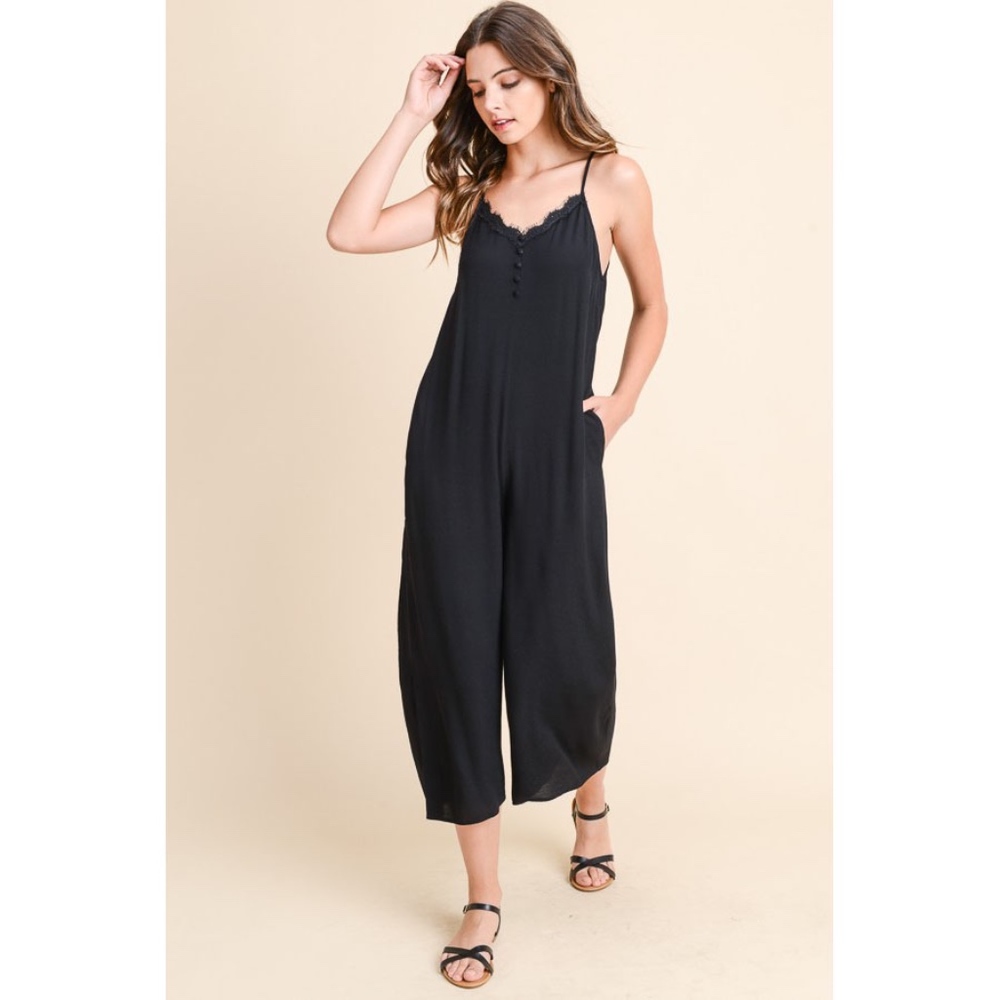 Josephine Lace Trimmed Jumpsuit